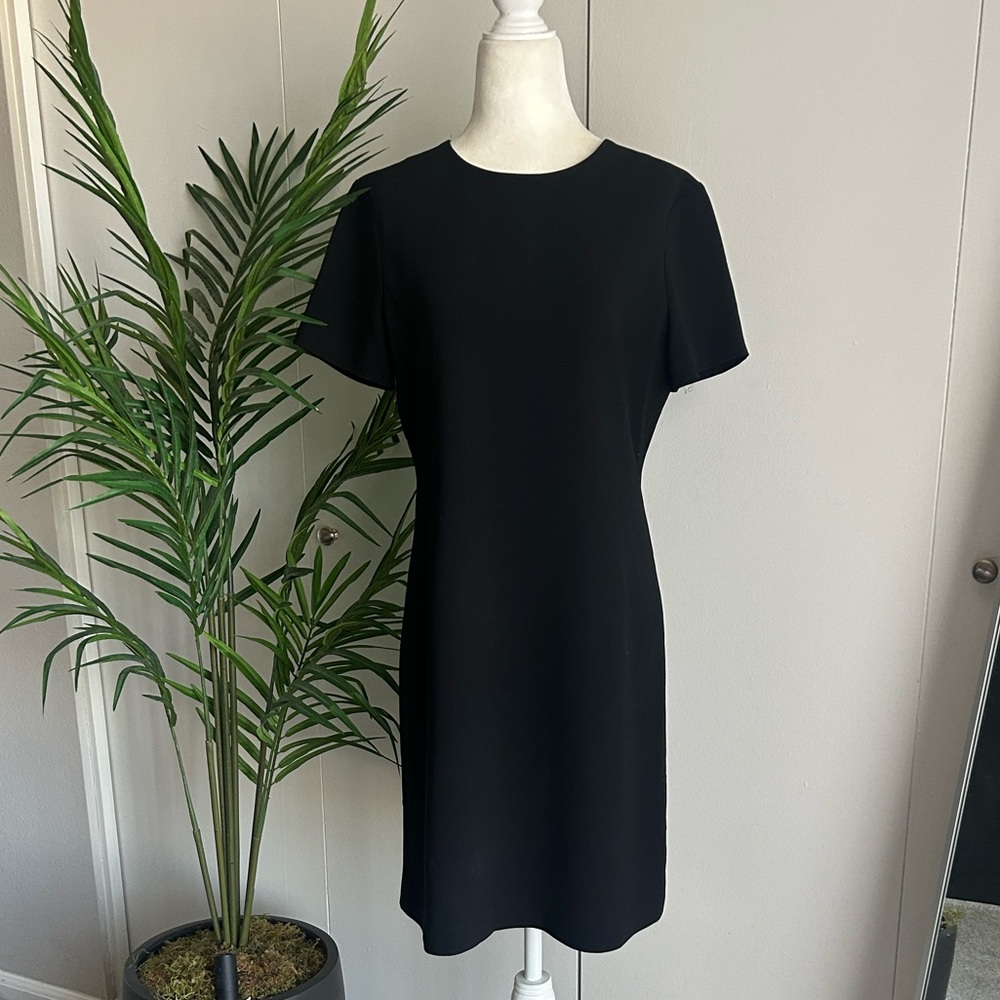 Theory Classic Black Mini Sheath Dress 8